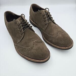 Cole Haan Men's Olive Green Suede Wingtip Oxford, Size 8.5